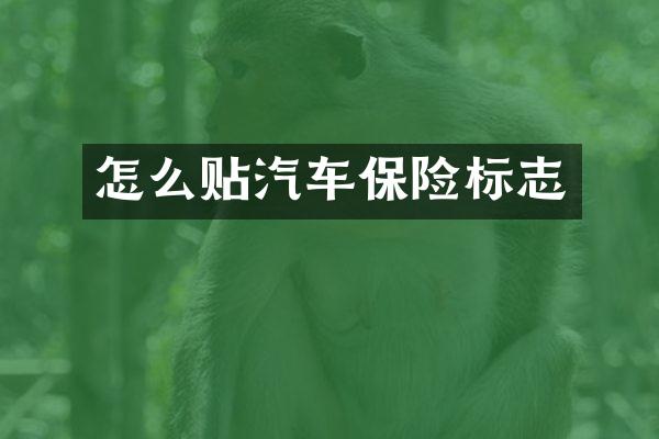 怎么贴汽车保险标志
