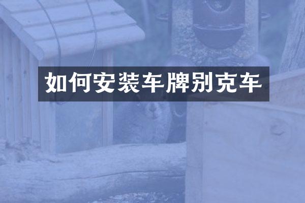 如何安装车牌别克车
