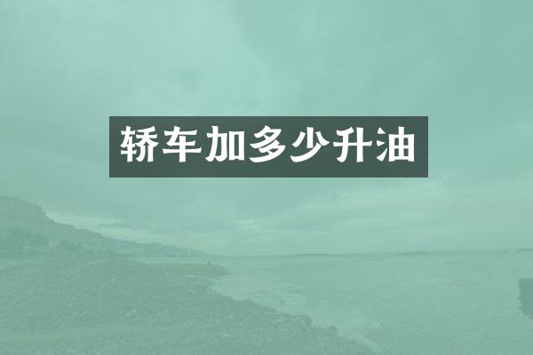 轿车加多少升油