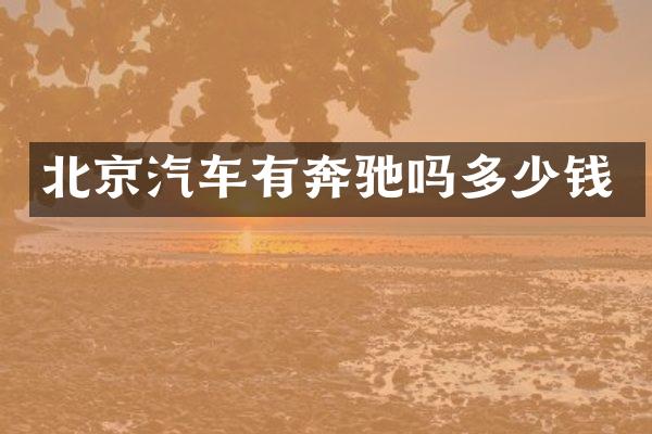 北京汽车有奔驰吗多少钱