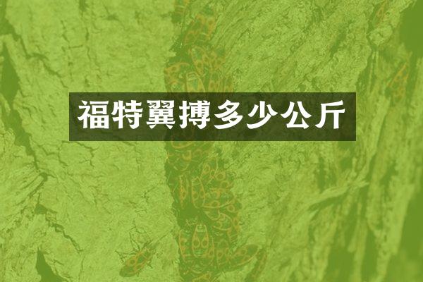 福特翼搏多少公斤