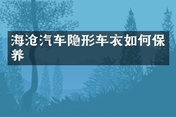 海沧汽车隐形车衣如何保养