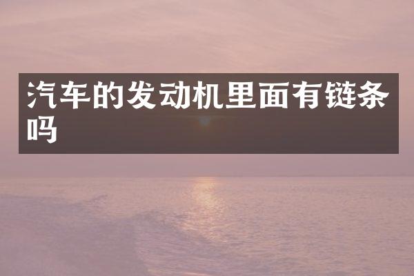 汽车的发动机里面有链条吗