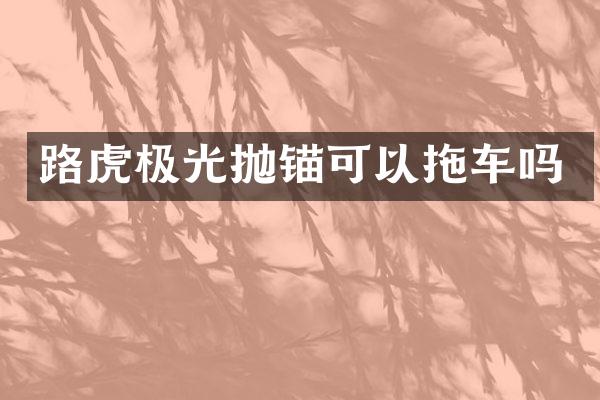 路虎极光抛锚可以拖车吗