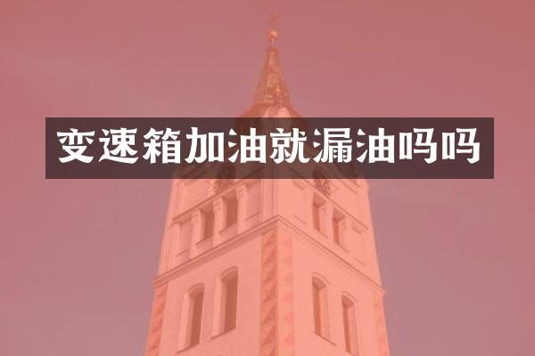 变速箱加油就漏油吗吗