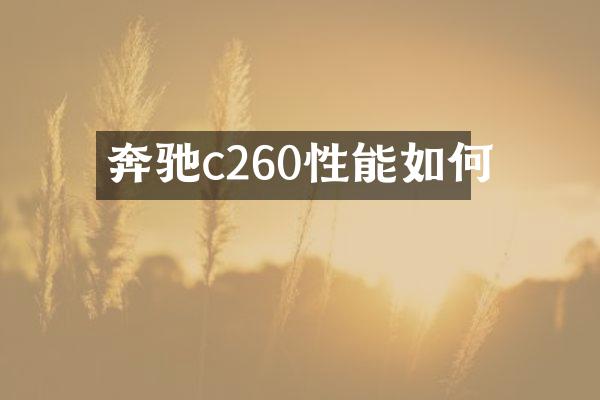 奔驰c260性能如何