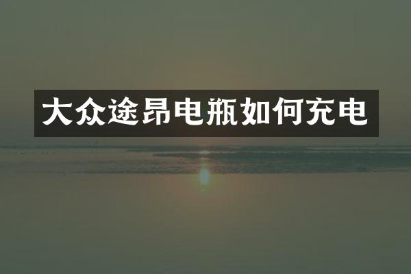 大众途昂电瓶如何充电