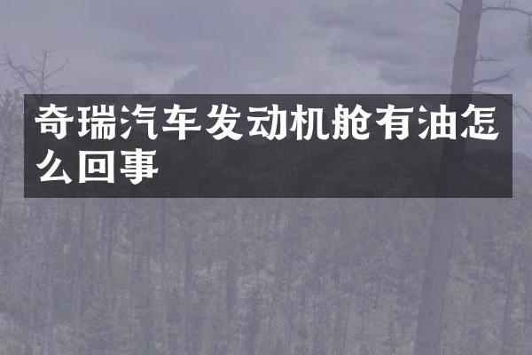 奇瑞汽车发动机舱有油怎么回事