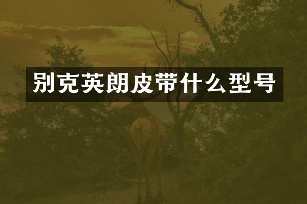 别克英朗皮带什么型号