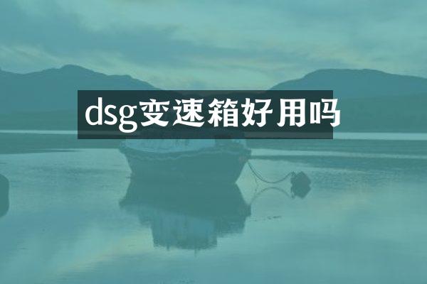 dsg变速箱好用吗