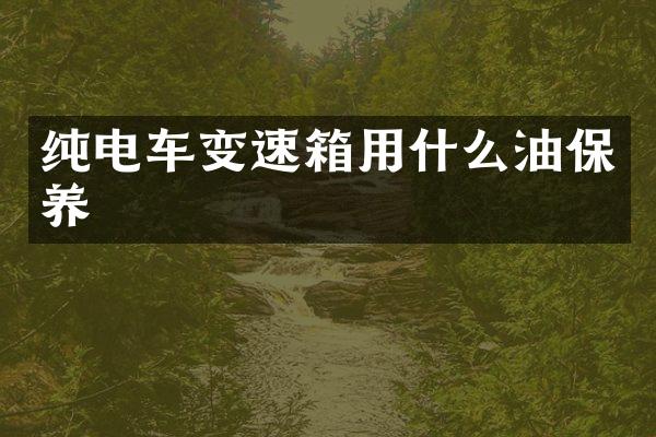 纯电车变速箱用什么油保养