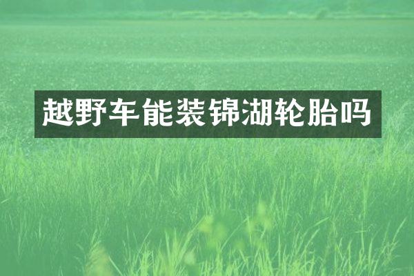 越野车能装锦湖轮胎吗