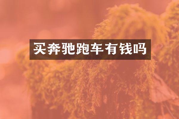 买奔驰跑车有钱吗