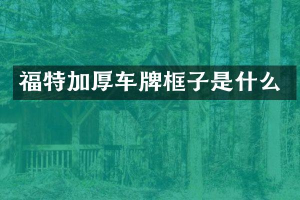 福特加厚车牌框子是什么