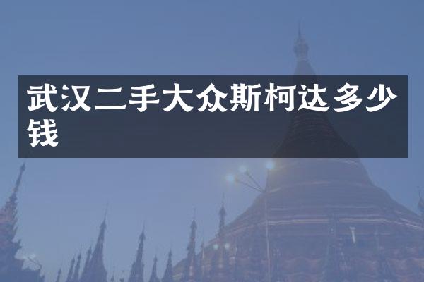 武汉二手大众斯柯达多少钱