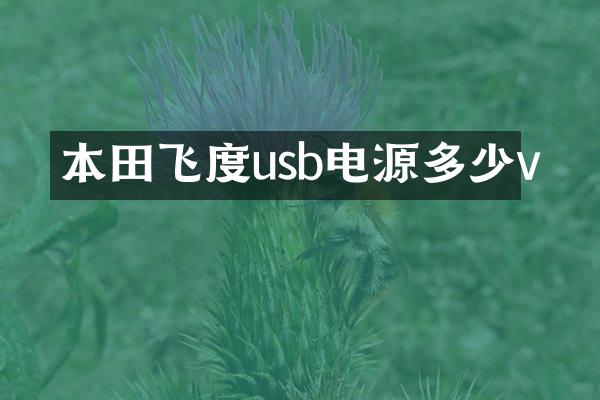 本田飞度usb电源多少v
