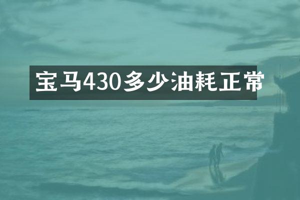 宝马430多少油耗正常