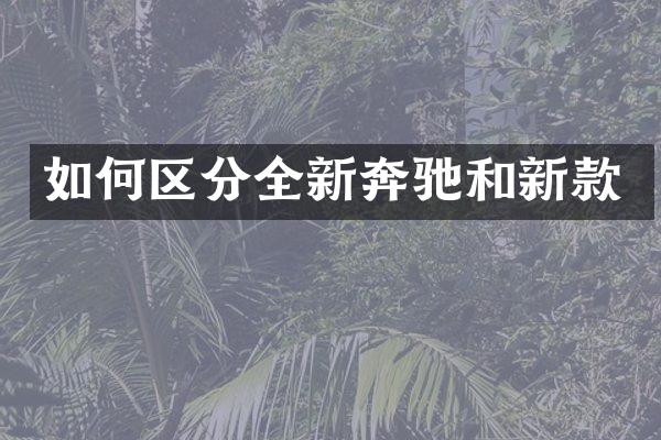 如何区分全新奔驰和新款