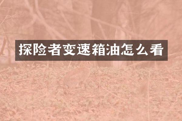 探险者变速箱油怎么看