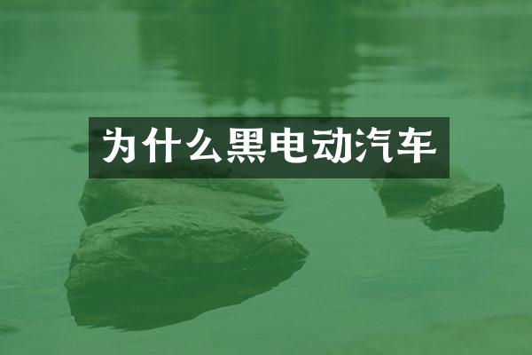 为什么黑电动汽车