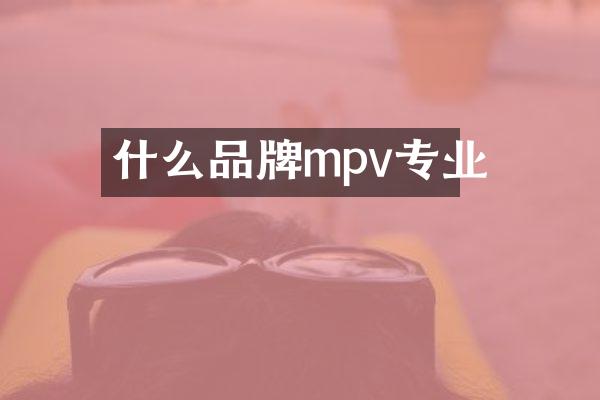 什么品牌mpv专业