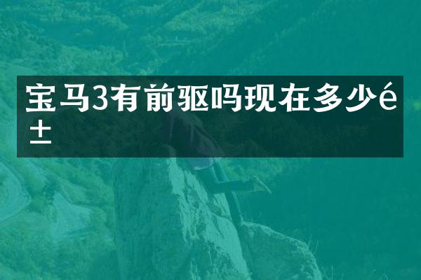 宝马3有前驱吗现在多少钱