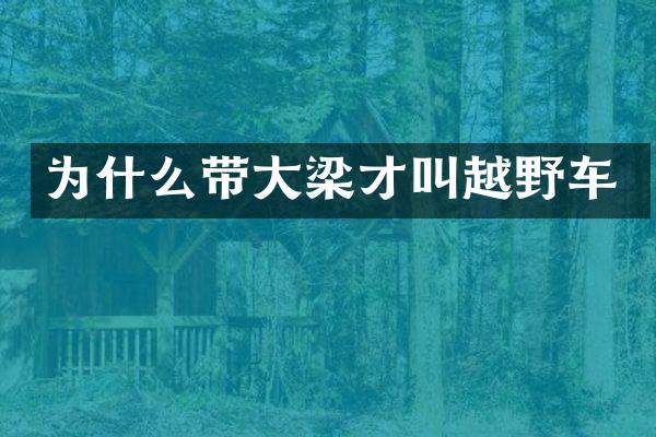 为什么带大梁才叫越野车