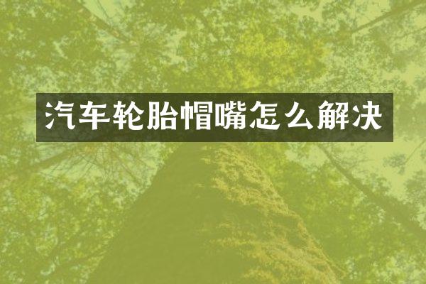 汽车轮胎帽嘴怎么解决