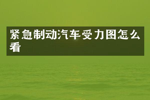 紧急制动汽车受力图怎么看
