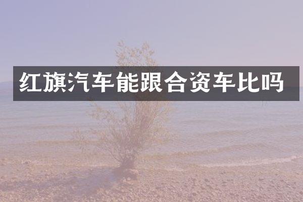 红旗汽车能跟合资车比吗