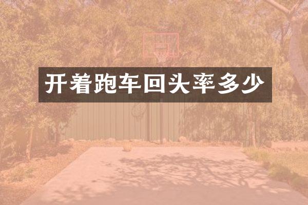 开着跑车回头率多少