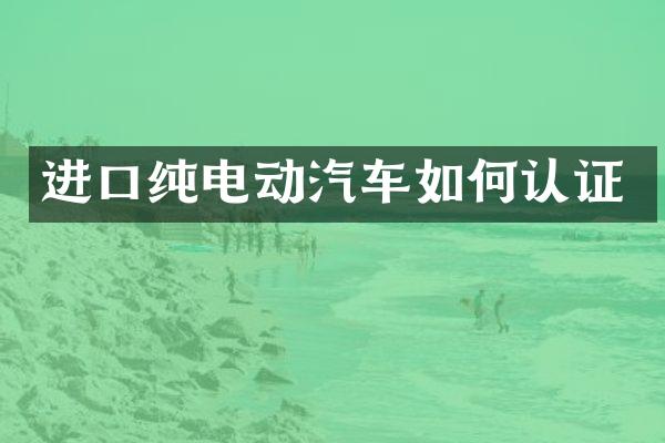 进口纯电动汽车如何认证