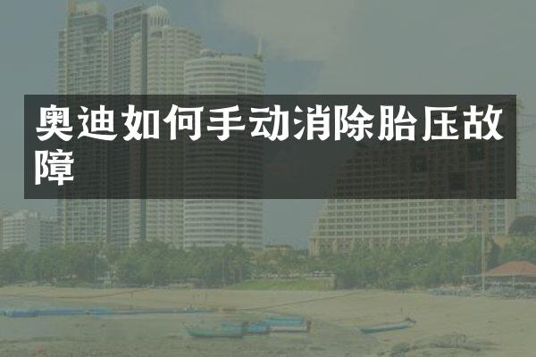 奥迪如何手动消除胎压故障