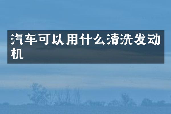 汽车可以用什么清洗发动机