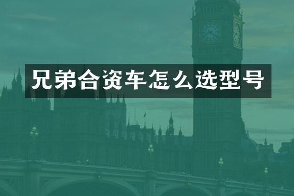 兄弟合资车怎么选型号