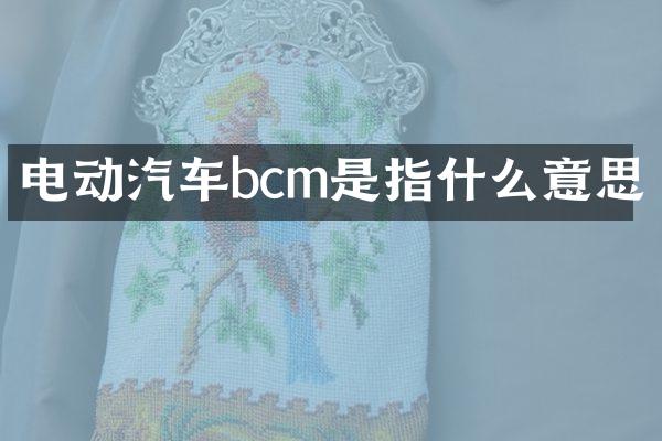 电动汽车bcm是指什么意思