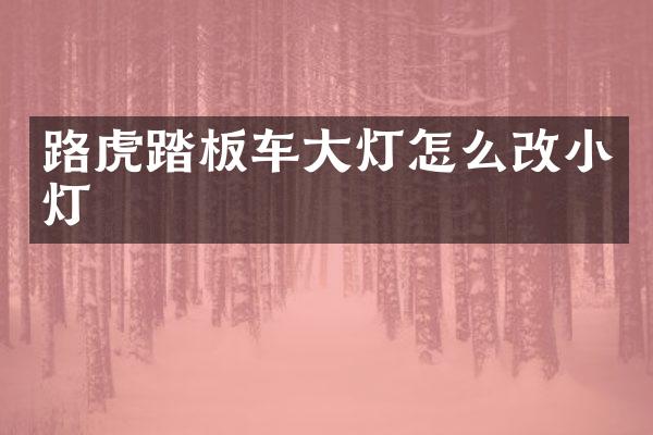 路虎踏板车大灯怎么改小灯