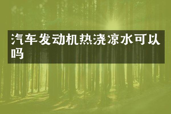 汽车发动机热浇凉水可以吗