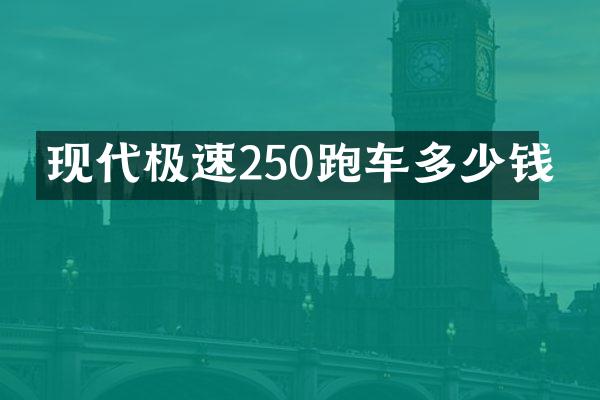 现代极速250跑车多少钱