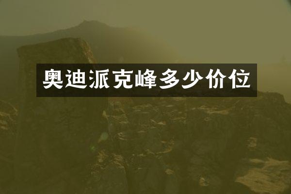 奥迪派克峰多少价位