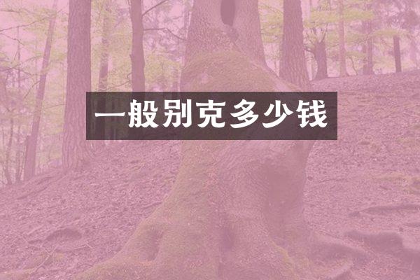 一般别克多少钱
