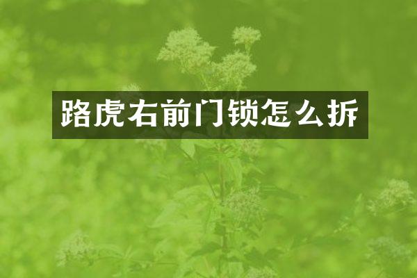 路虎右前门锁怎么拆