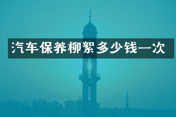 汽车保养柳絮多少钱一次