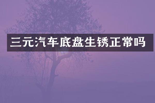 三元汽车底盘生锈正常吗