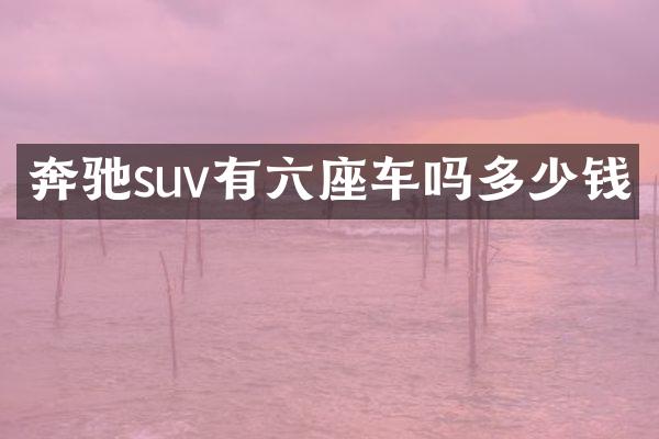 奔驰suv有六座车吗多少钱