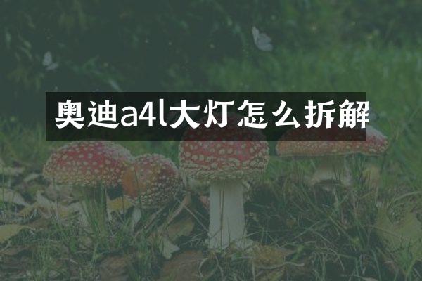 奥迪a4l大灯怎么拆解