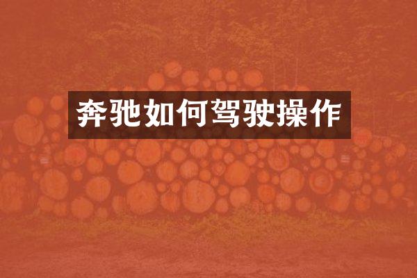 奔驰如何驾驶操作