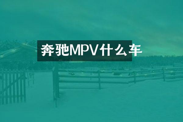 奔驰MPV什么车