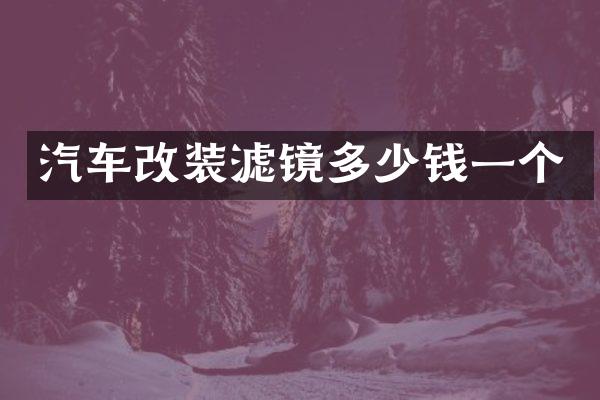 汽车改装滤镜多少钱一个