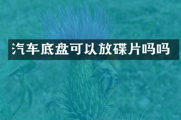 汽车底盘可以放碟片吗吗